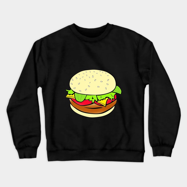 Burger Tee Crewneck Sweatshirt by Jbug08x